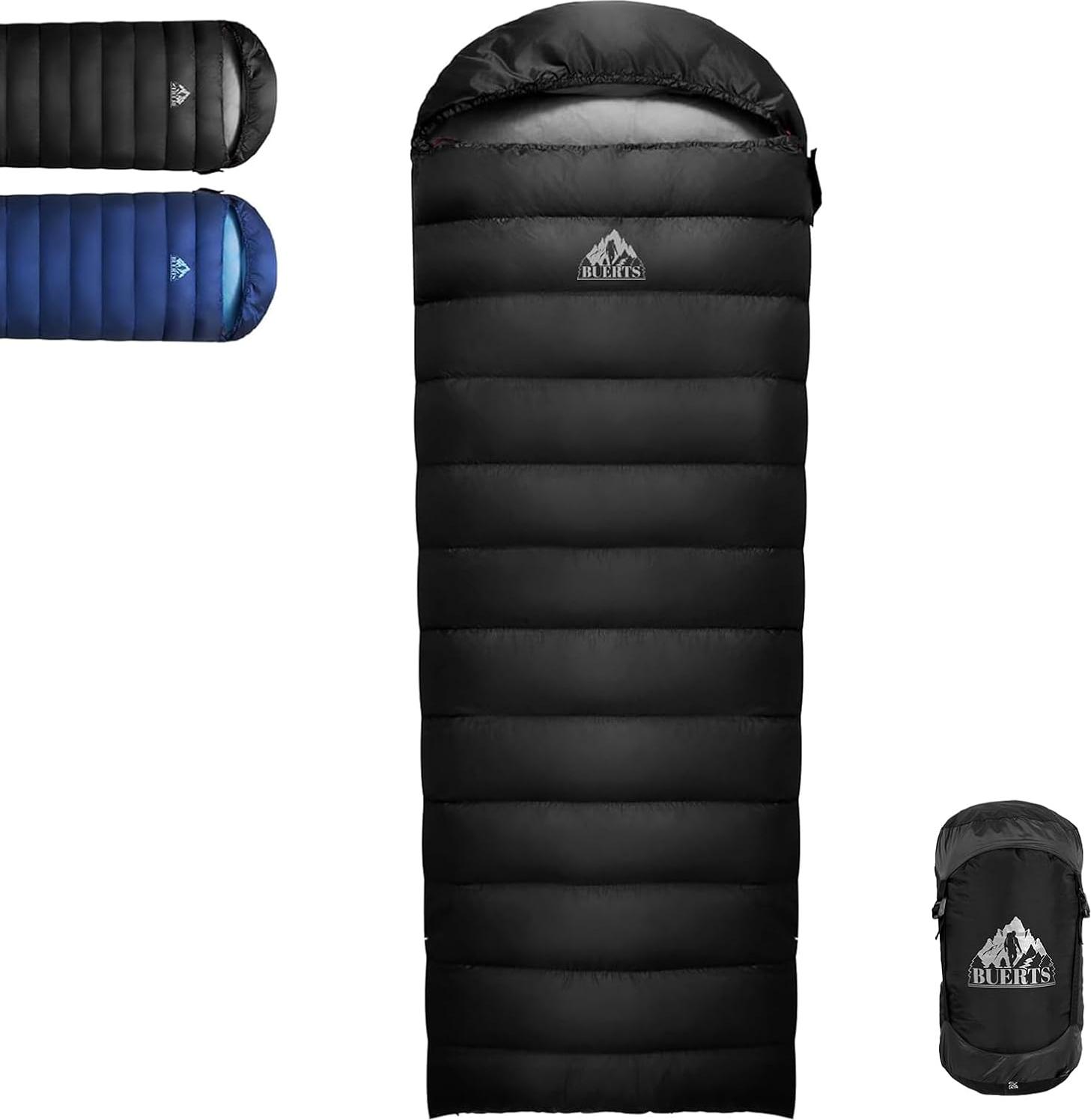 BUERTS Daunen Sommer Schlafsack, 840g Schlafsack kleines packmaß,680 FP,Ultraleicht Erwachsene und Jugendliche, Wandern, Camping andere Outdoor