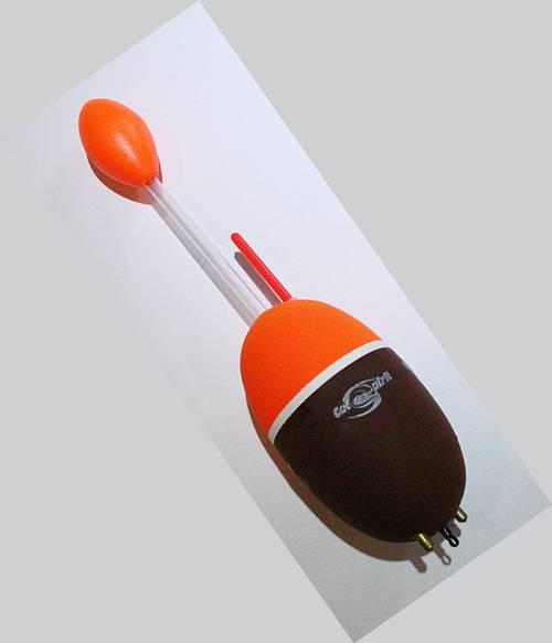 CarpSpirit Angelpose für Wels, oval, 250g, 26cm, mit Knicklichthalter für 4,5cm Knicklichter