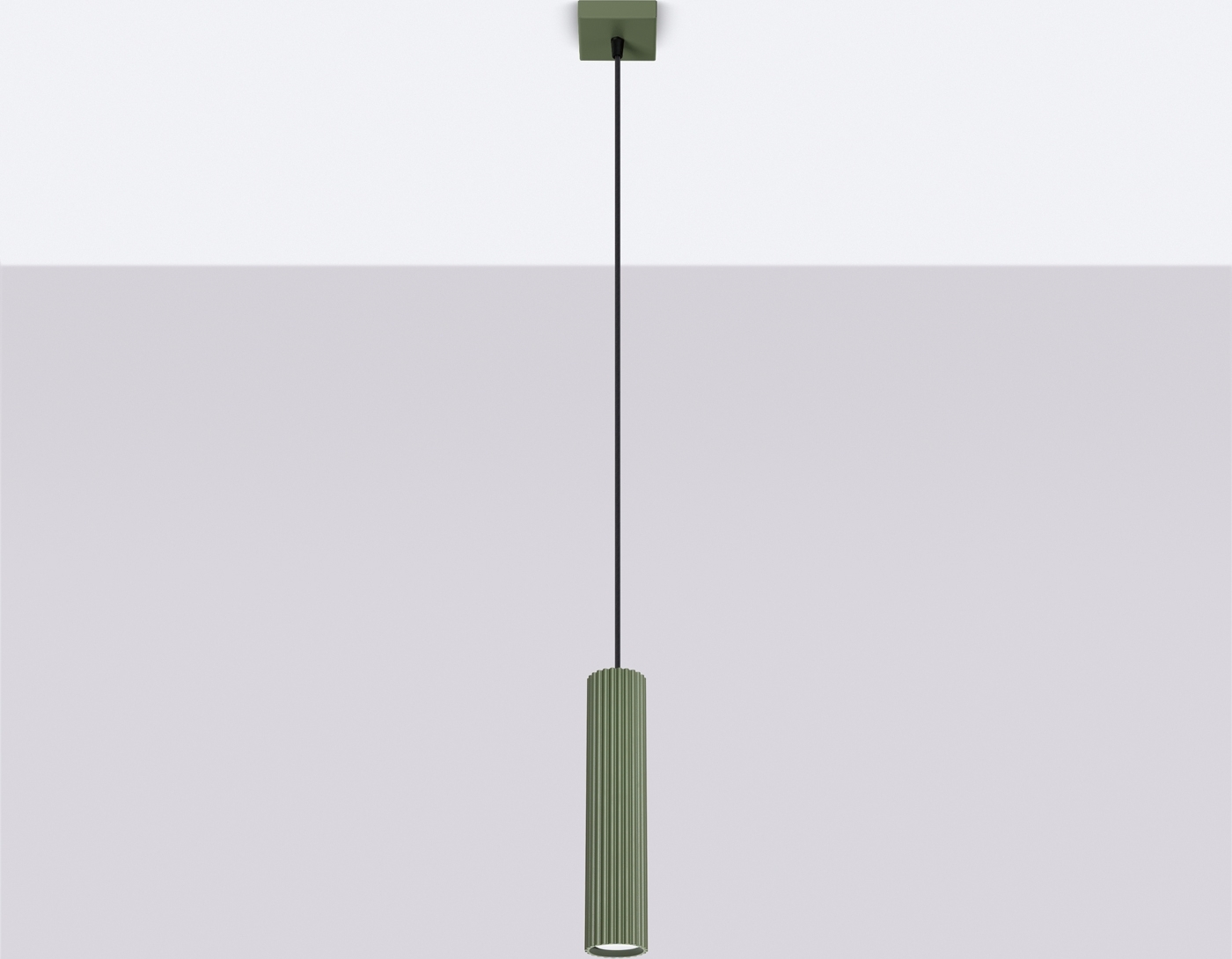 Pendelleuchte KARBON 1 olivgrün 1xGU10 10W Aluminium 118x8x8cm Sollux Lighting