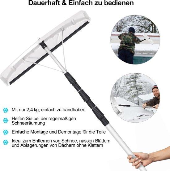 OEM Schieber für Dächer, mit Gummirand, Höhenbereich 201-630 cm, Aluminium-Schneeräumer, Dachräumer, Schneeschleuder für Solaranlage und Dach 2026