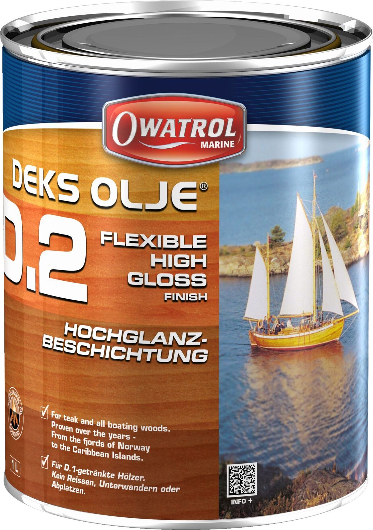 Owatrol Deks Olje D2 1 Liter Marine - Owatrol 10061