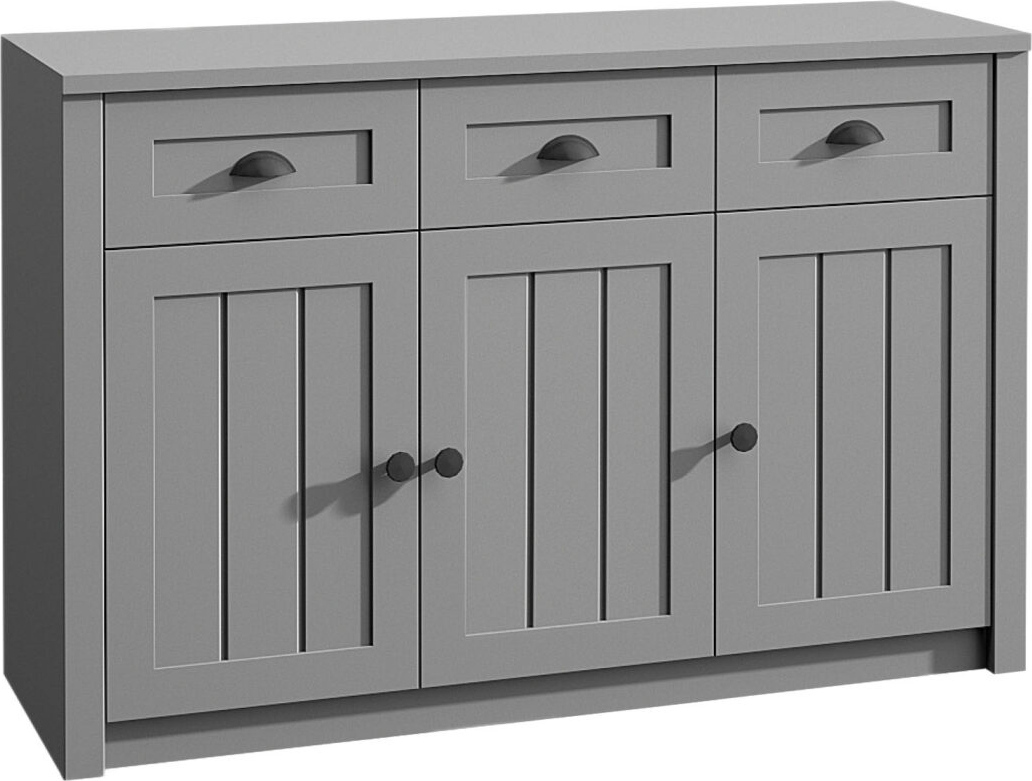 VENETI Breite kombinierte Kommode MARIONA - grau 011-10-00010