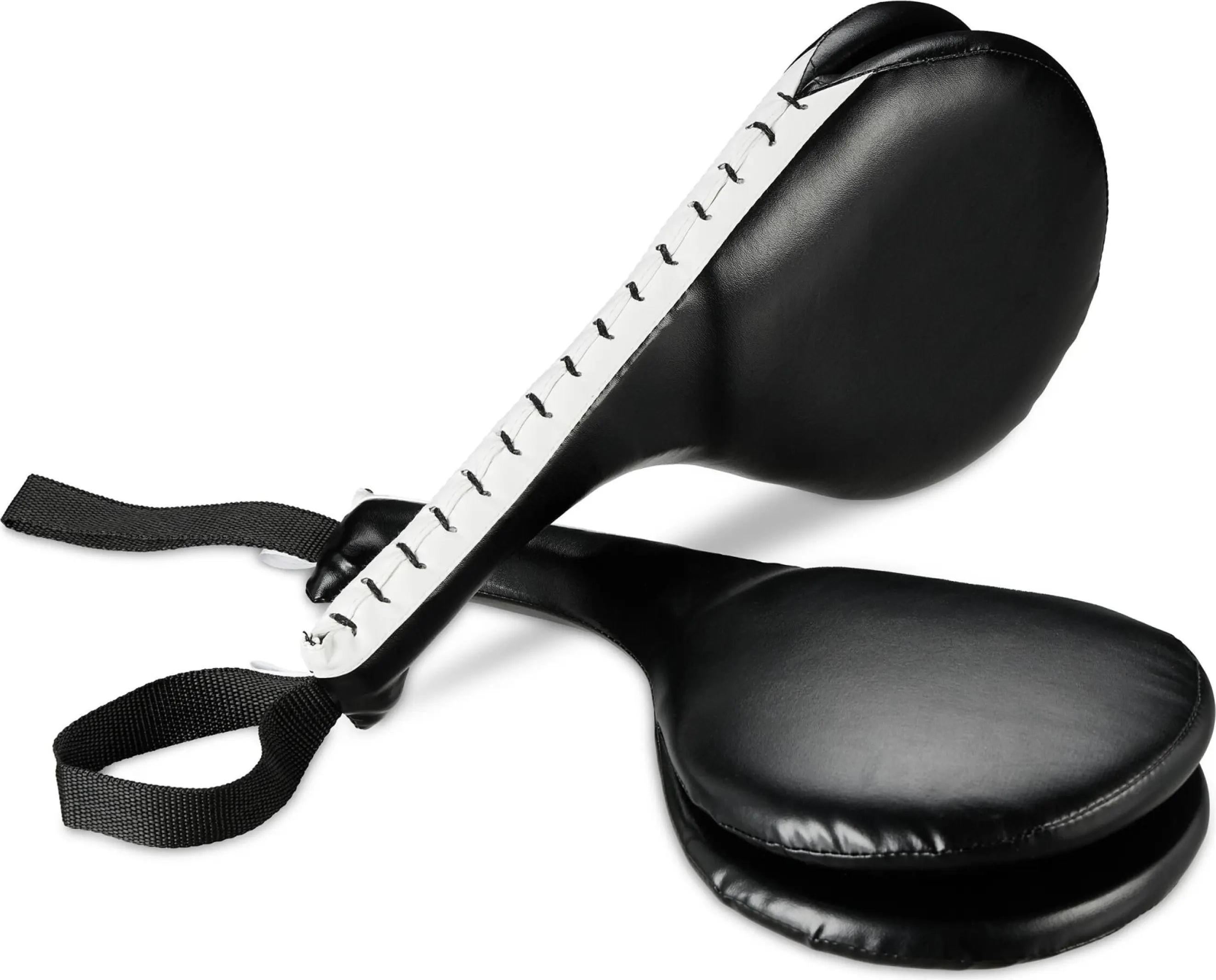 Sport-Knight® Taekwondo Pratzen 2er Set, Kickpads mit Handschlaufe und Eisenkern für Karate, Kickboxen & Muay Thai