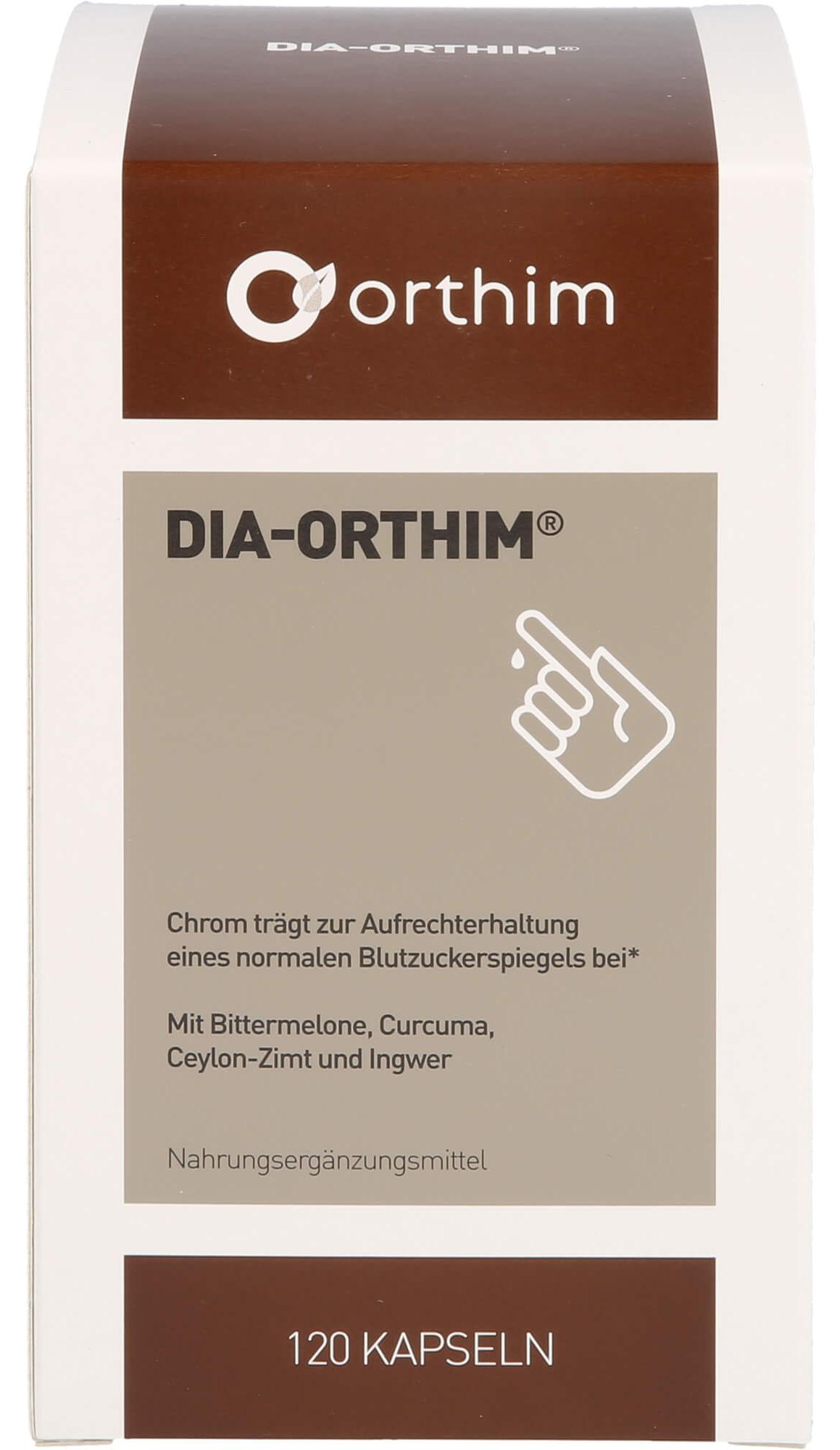 Orthim GmbH & Co. KG DIA-ORTHIM Kapseln zur Aufrechterhaltung eines normalen Blutzuckerspiegels, 120 St. Kapseln 11015312