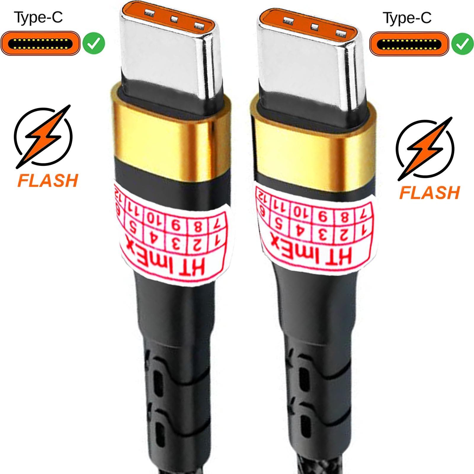 HT ImEx USB-C auf USB C anschluss kabel Ladekabel nylon für Fenix 2.0 Vaporizer, FeniX Pro Vaporizer