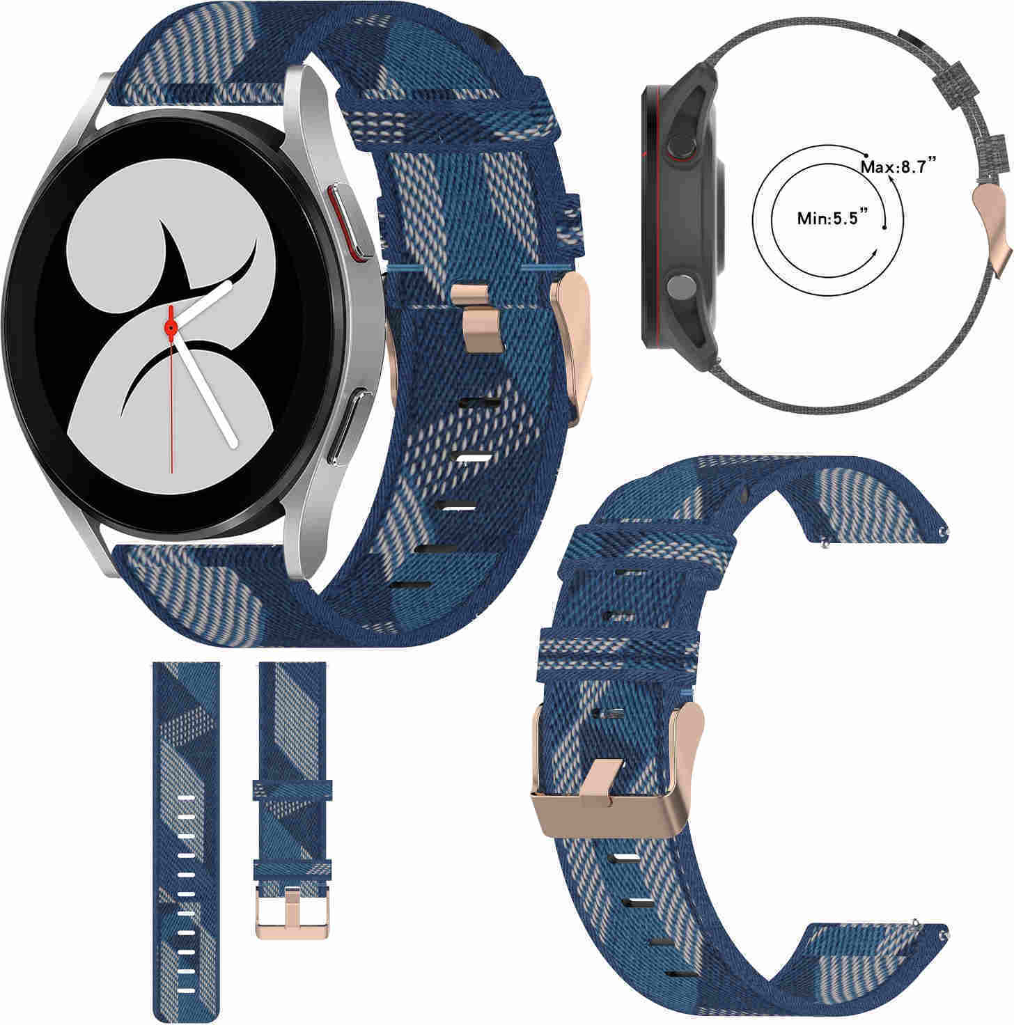 Pre Samsung Galaxy Watch FE 6 5 4 Normal Pro Classic Nylon Arm Band