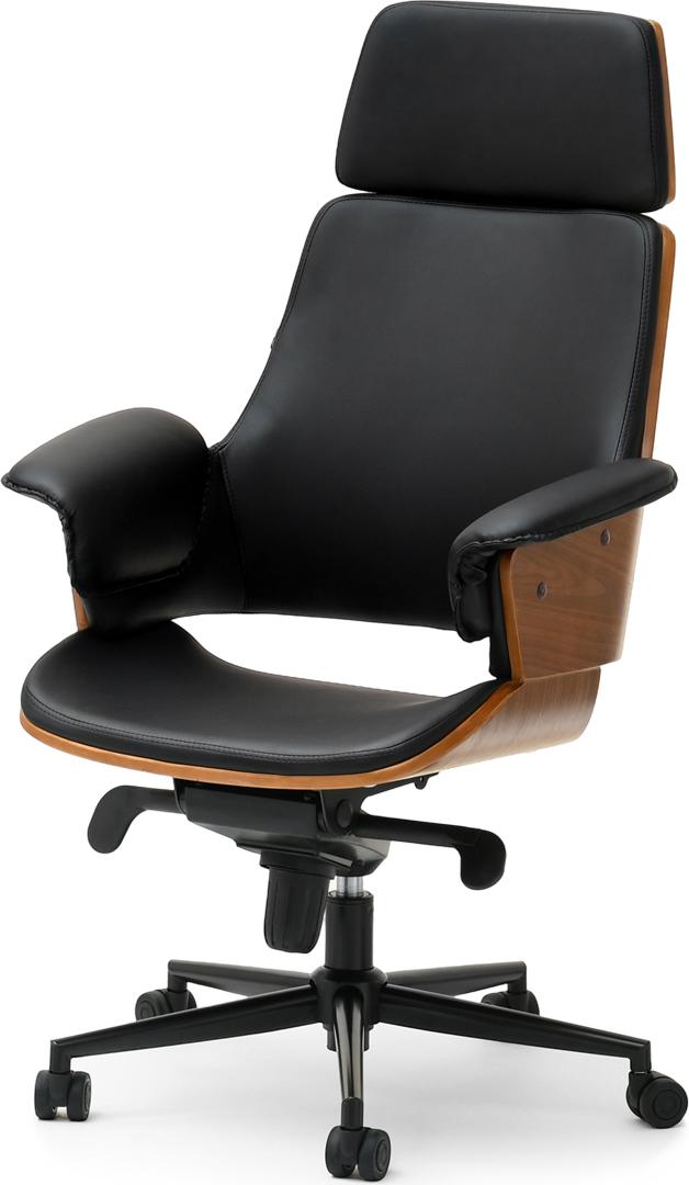VENETI GUDRUN Bürostuhl - Walnuss / Schwarz 140-12-00146
