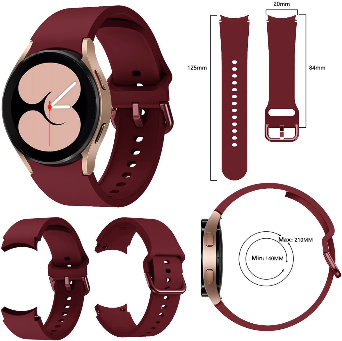 Pre Samsung Galaxy Watch FE 6 5 4 Normal Pro Classic Plastový remienok