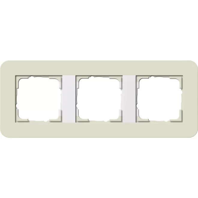 GIRA Rahmen 0213417 3fach E3 Sand/Reinweiss