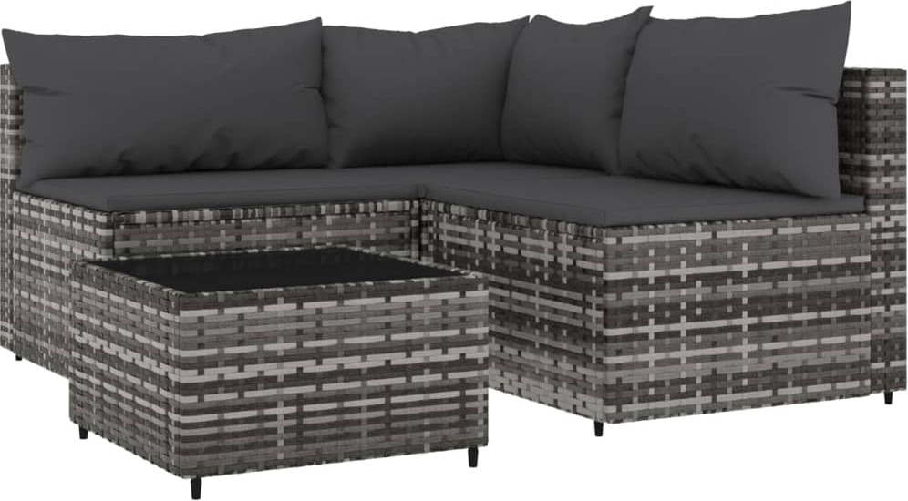 vidaXL 4tlg. GartenLoungeSet mit Kissen Kaufland.de