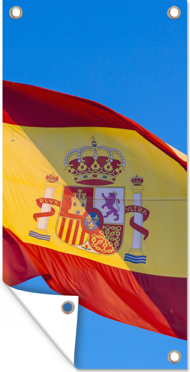 MuchoWow® 40x80 cm Outdoor-Poster Gartendeko Sichtschutz Garten Poster für den Garten Die Nationalflagge von Spanien 133|322470872