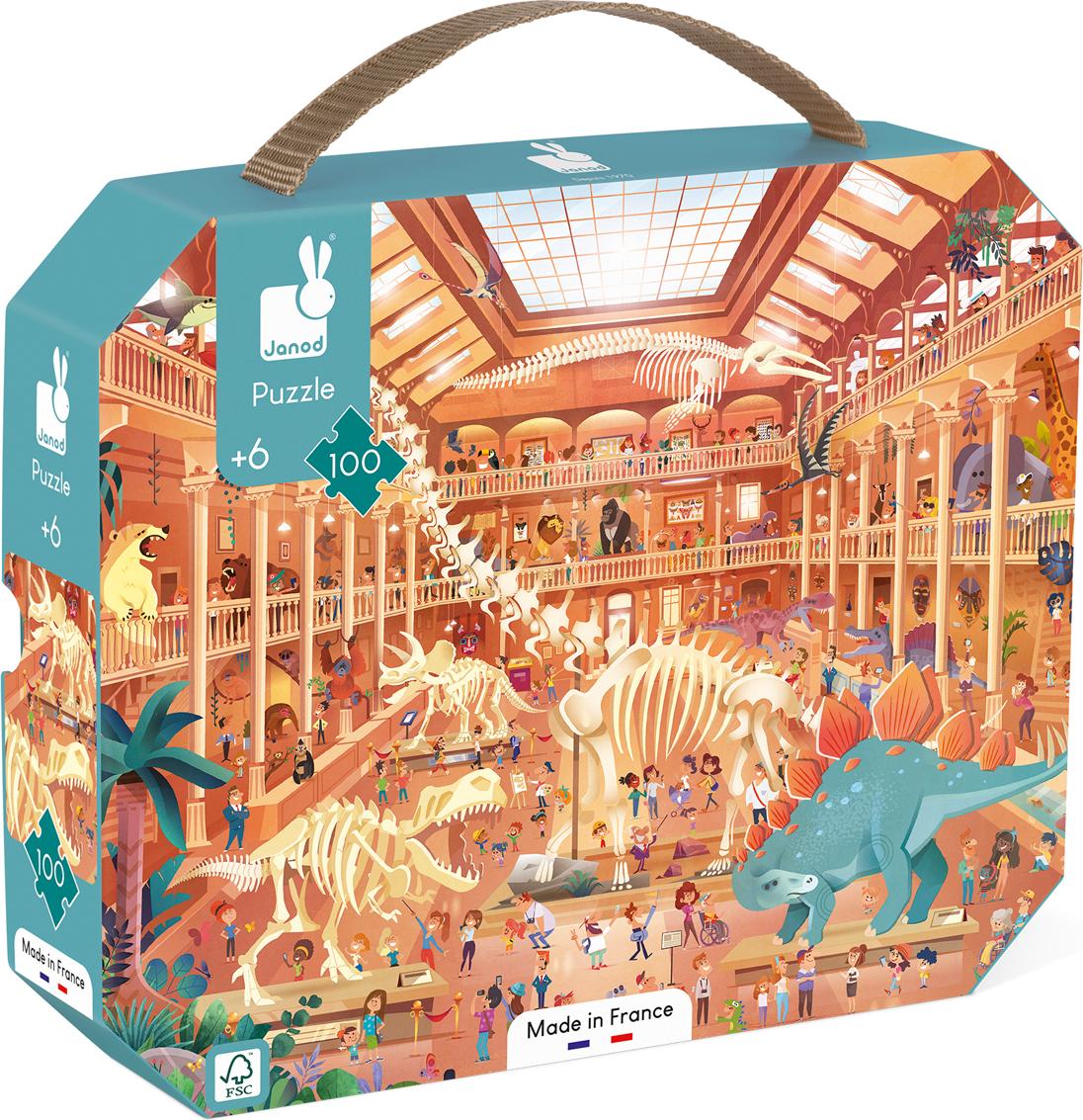 Janod Puzzle - Naturhistorisches Museum - 100 Teile Karton 2606