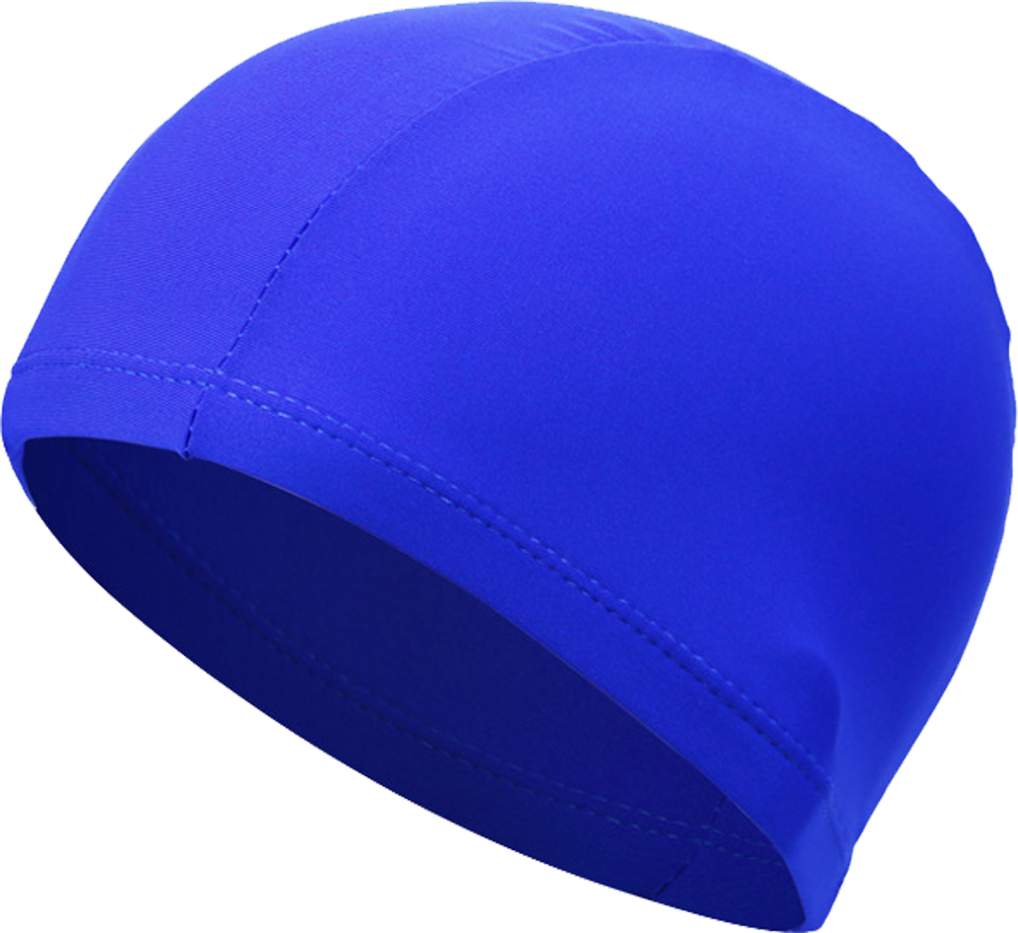 Gistuch Schwimmkappe hohe Elastizität dicke haltbare Badepolyesterhüte für Frauen Männer blau