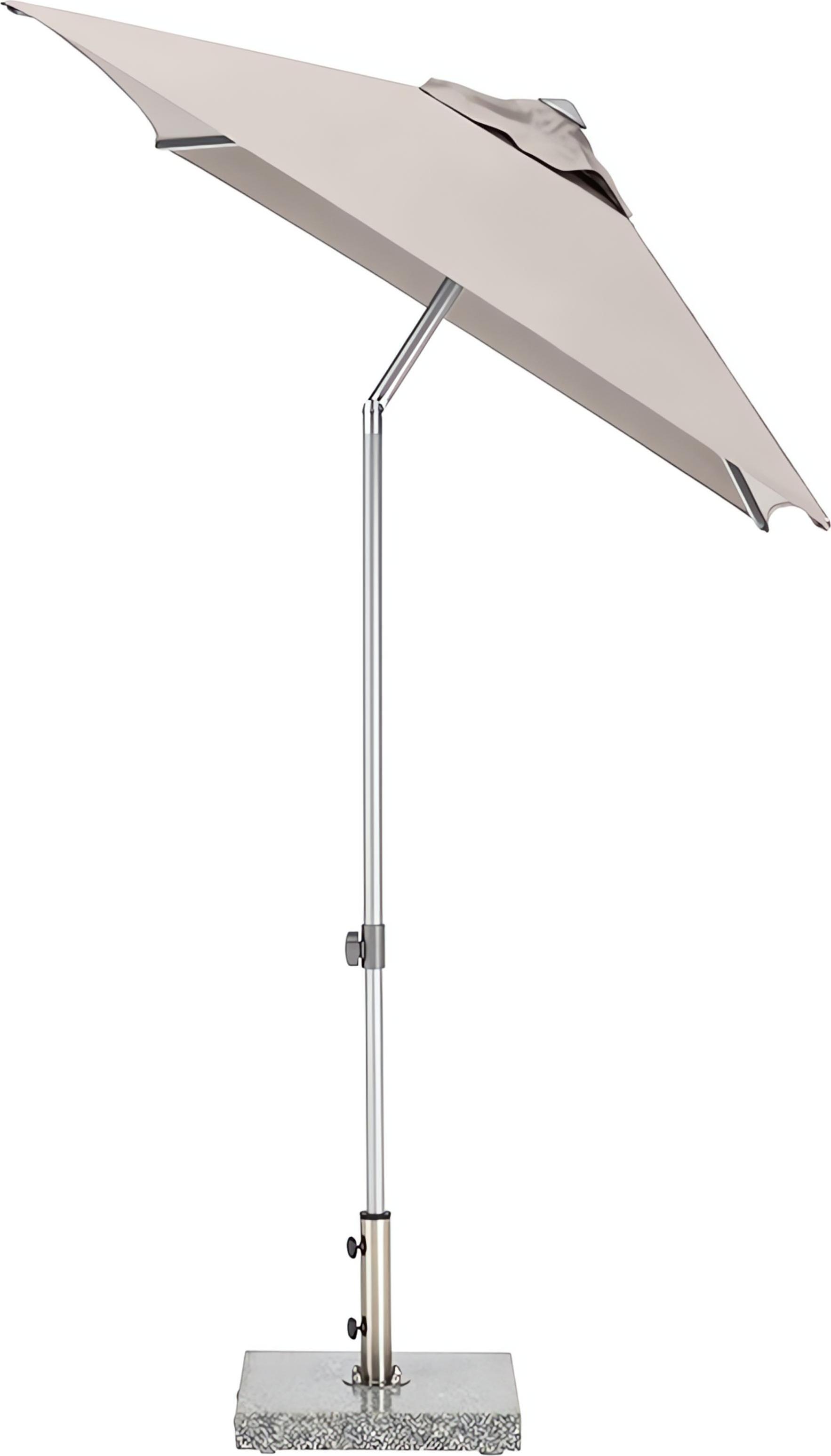 Kettler EASY PUSH Stockschirm, 150cm x 210 cm, UPF 50+, mit PolyurethanBeschichtung silber / taupe 0306052-0400