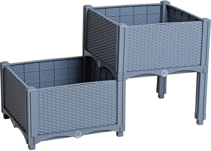 ESTEXO Hochbeet in Rattan Optik HBP-DP 512469