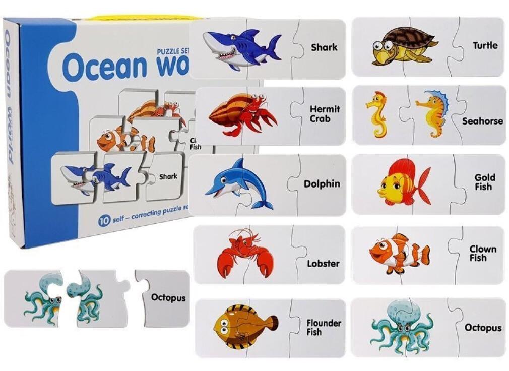 Lean Toys Lernpuzzle Die Welt der Ozeane Puzzle 10 Verbindungen LTY-7808-uniw