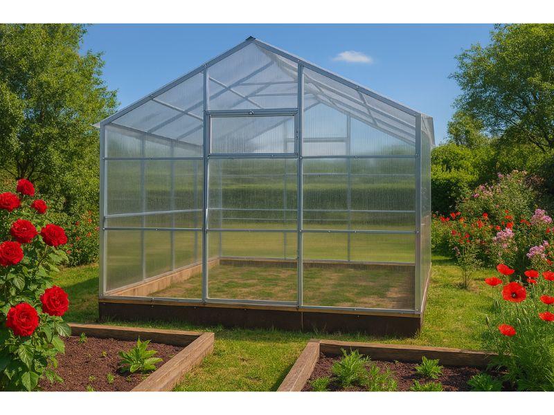 Garten Dream Polycarbonat Gewächshaus „Victoria“ 3x8m aus Stahl, mit 6mm Polycarbonat