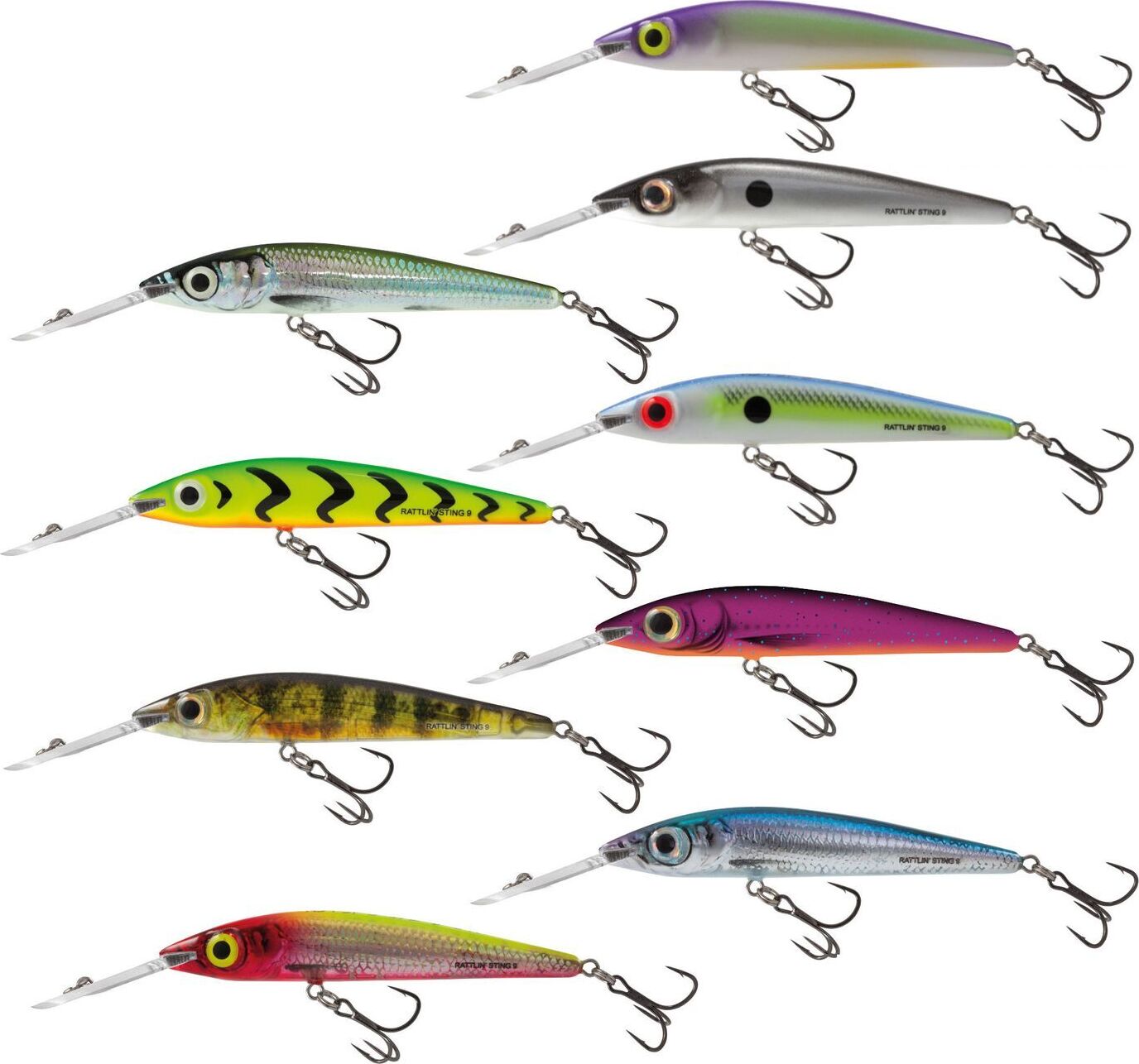 Salmo Rattlin Sting Deep Runner RS9DR 9cm Wobbler, Salmo Farben:Table Rock Shad QRS021-aus