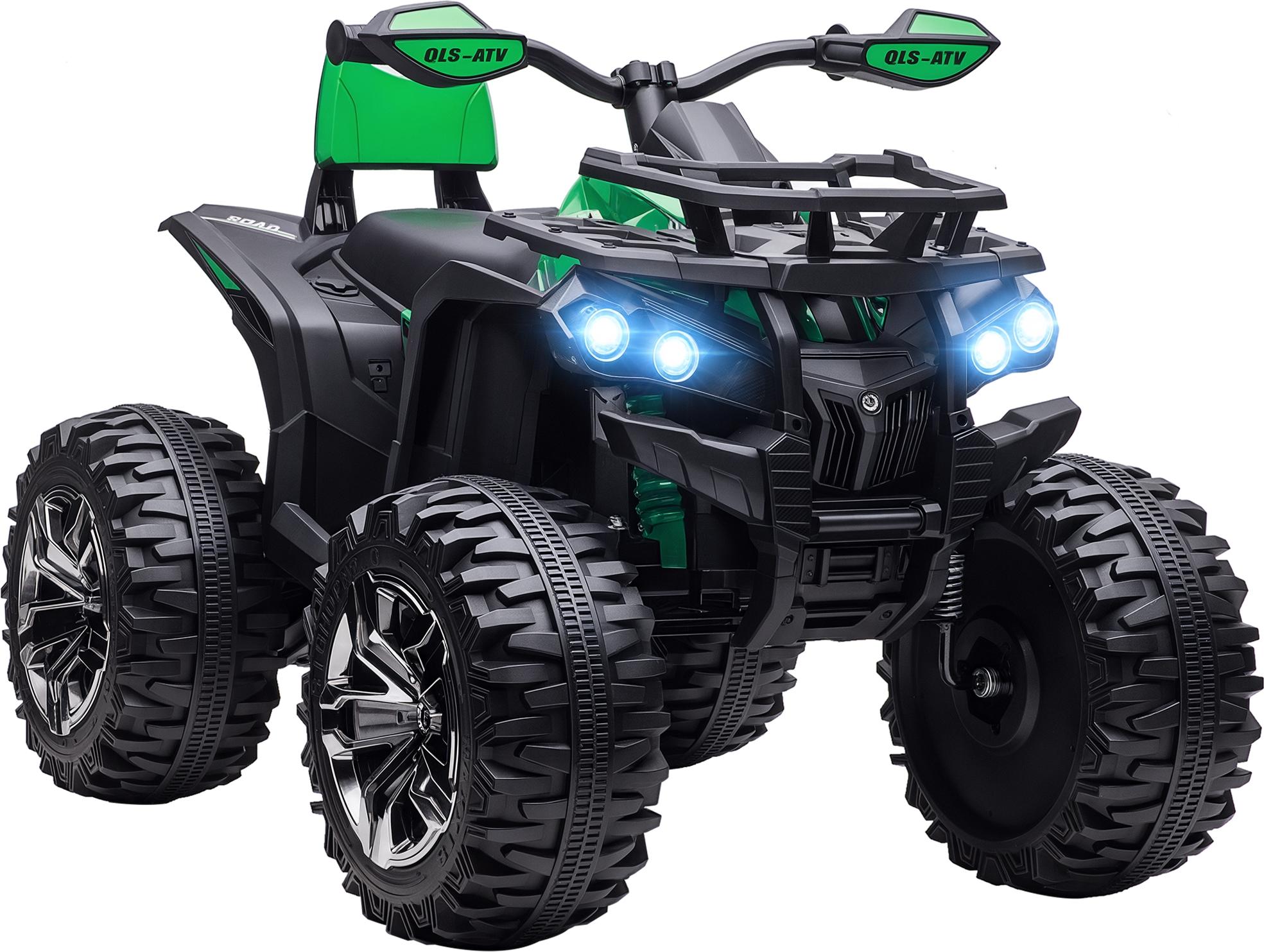 HOMCOM Elektro-Quad Kinderquad mit Scheinwerfer Kindermotorrad mit USB-Anschluss 370-170V90GN