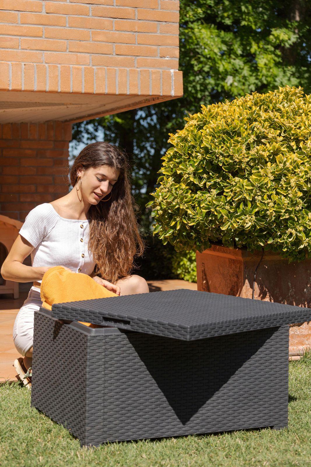 Toomax Olimpia Large Truhentisch Gartentisch Kissenbox Couchtisch Beistelltisch 0294b