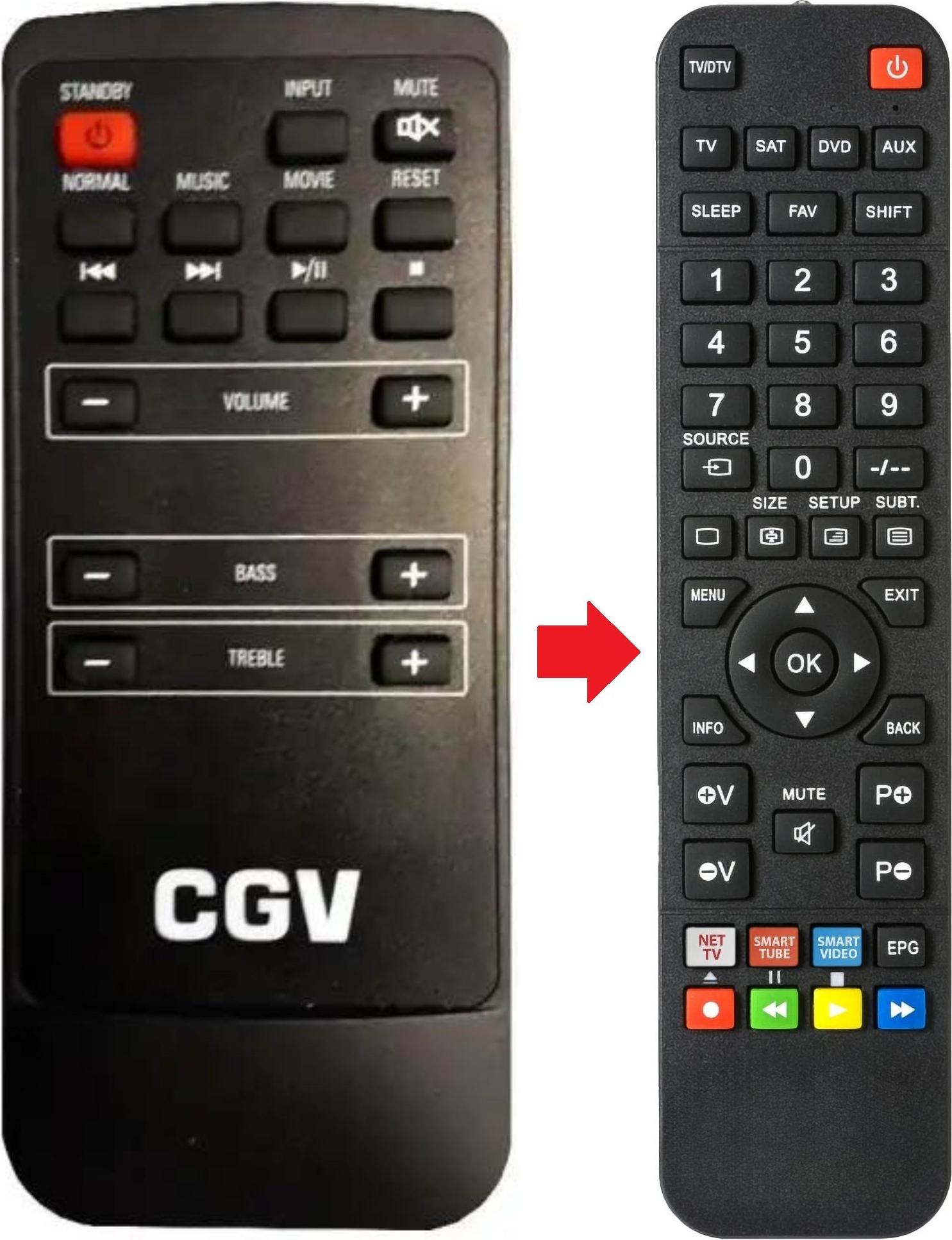 ARKAIA Fernbedienung geeignet für CGV BDS-ONE | BDSFORTE | BDSONE