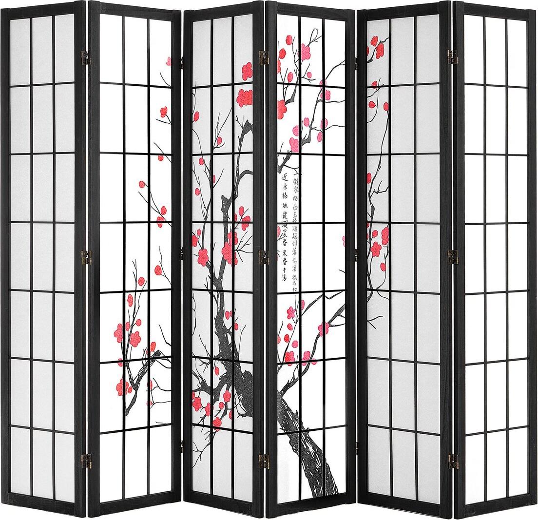 VEVOR Raumteiler Japanischer Raumteiler 6-teilig zur Raumtrennung