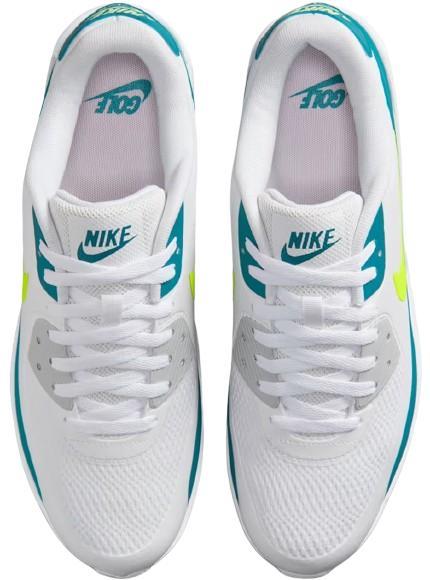 Nike Air Max 90G Herren-Golfschuhe, Weiß und Grün