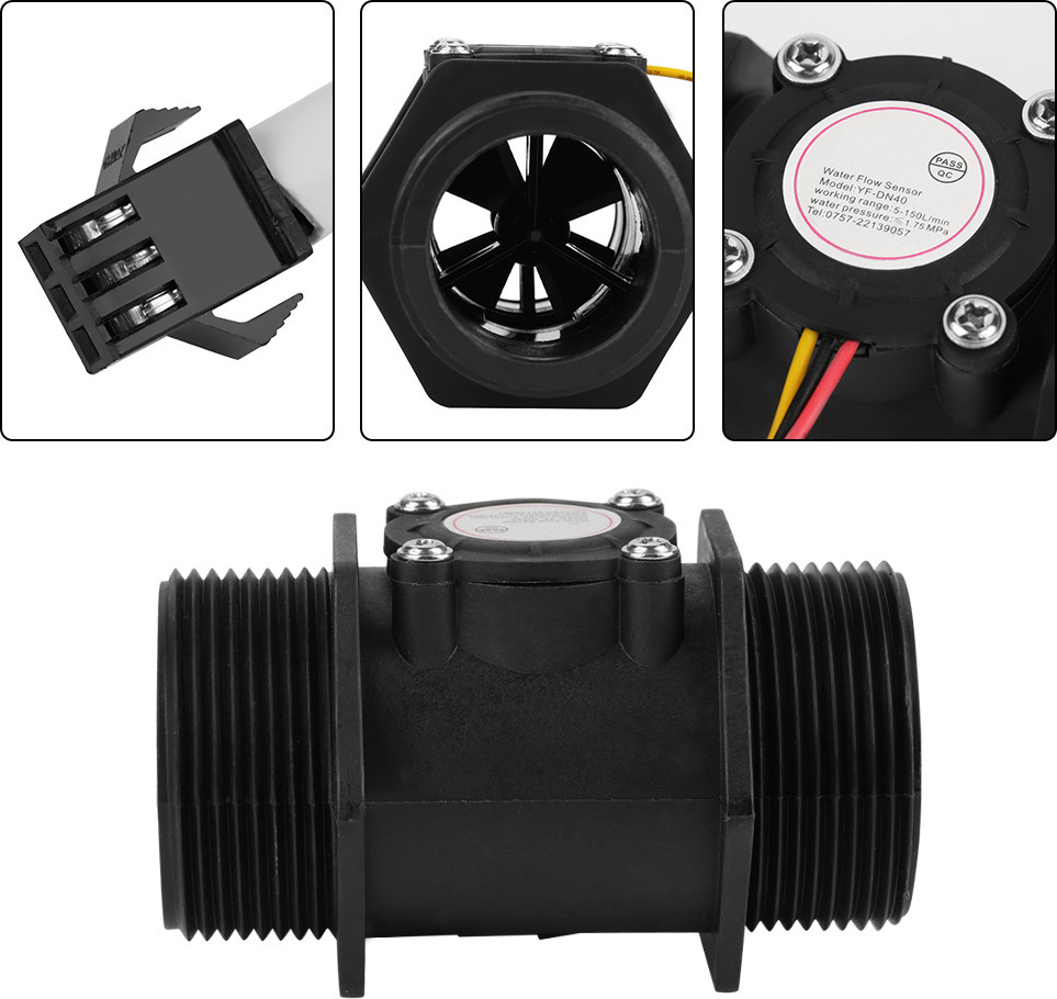 Cocosity Turbinen-Durchflussmesser, DN40 Turbinen-Durchflussmesser, Durchflussmesser, Wasserdurchflussmesser, Wasserdurchfluss-Sensorschalter