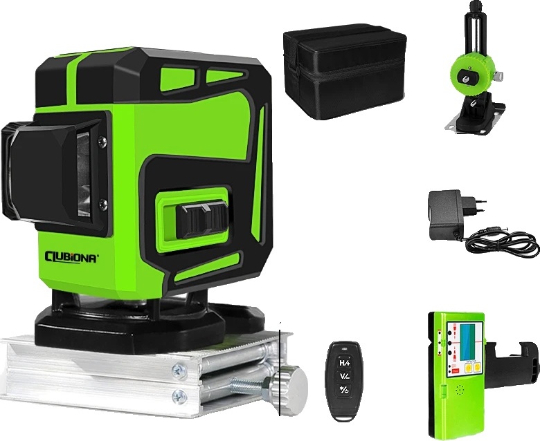 Laserová vodováha so zeleným lúčom, diaľkové ovládanie, vysoká viditeľnosť, IE12C DC11G