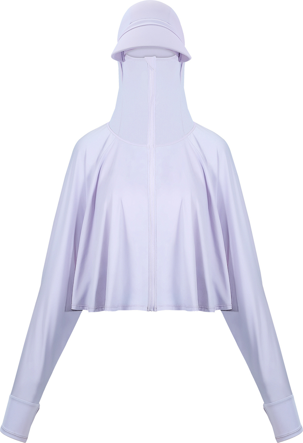 Lixada Sonnenschutzkleidung, Sommer-Eisseide-Langarm, Sonnenschutz-Hoodie, Outdoor-Angelkleidung, Laufende Sonnenschutzkleidung, atmungsaktiv, L-Größe, Lila
