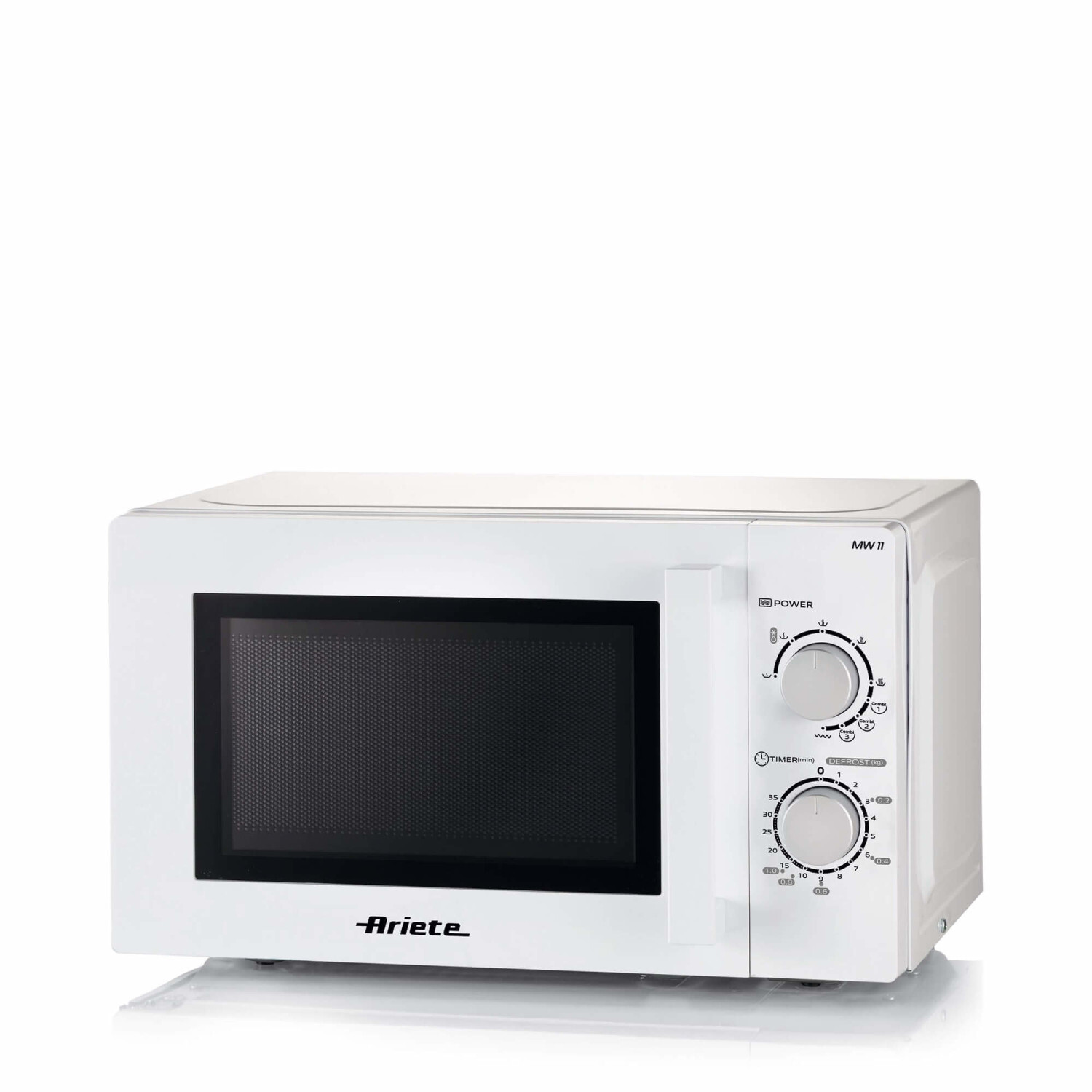 Ariete 952 Kombi-Mikrowelle mit Grill - 5 Leistungsstufen - 3 kombinierte Funktionen - 1000 Watt - 20 Liter - Weiß 00C095200AR0