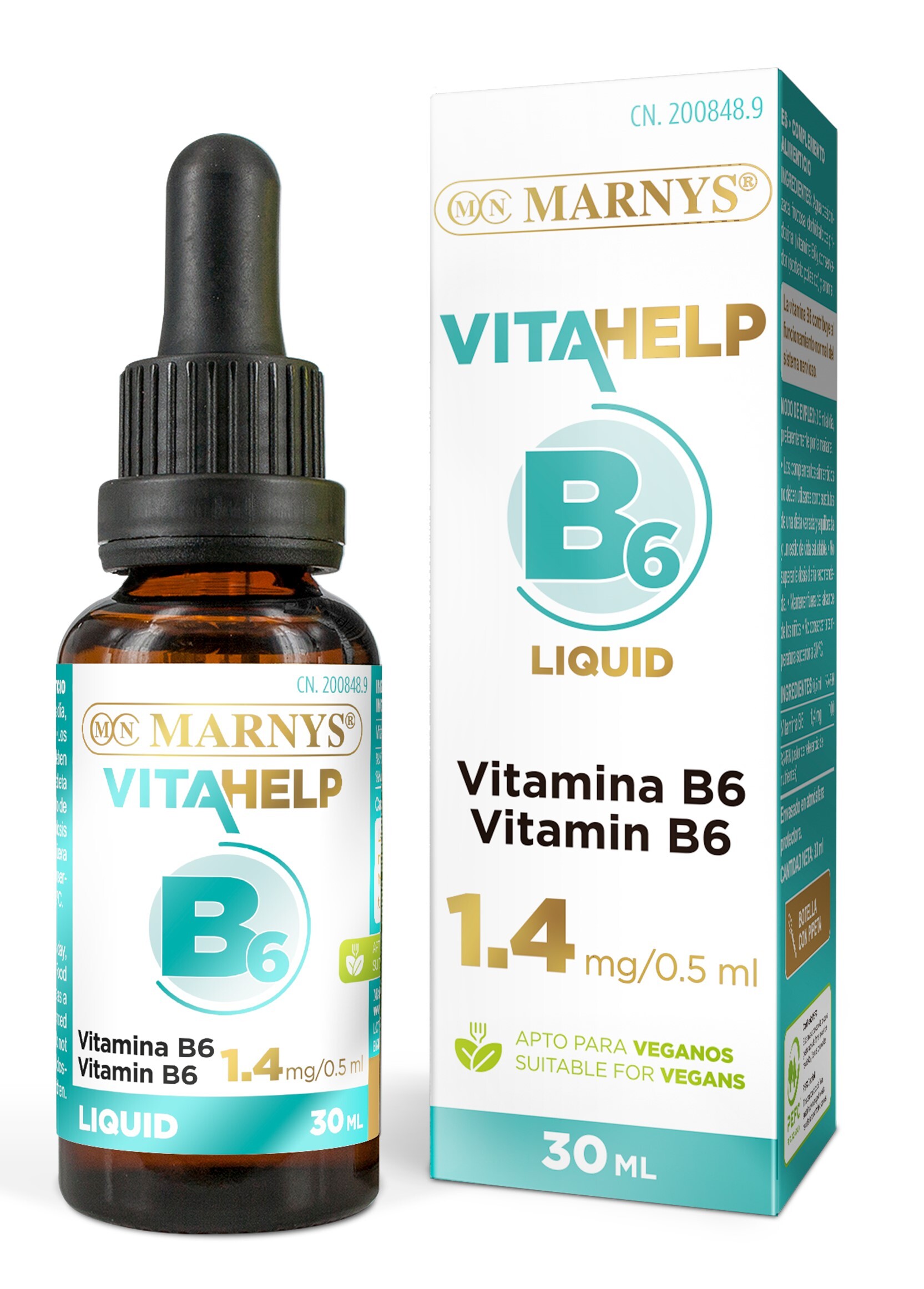 MARNYS® Flüssiges Vitamin B6 30 ml – Schnelle Absorption für Energie und Gesundheit des Nervensystems