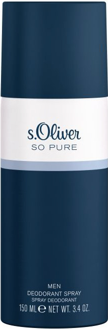 s.Oliver So Pure Men, Männer, Deodorant, Spray-Deodorant, Spray, 150 ml, Bergamotte, Kardamom, Grüner Apfel 885039