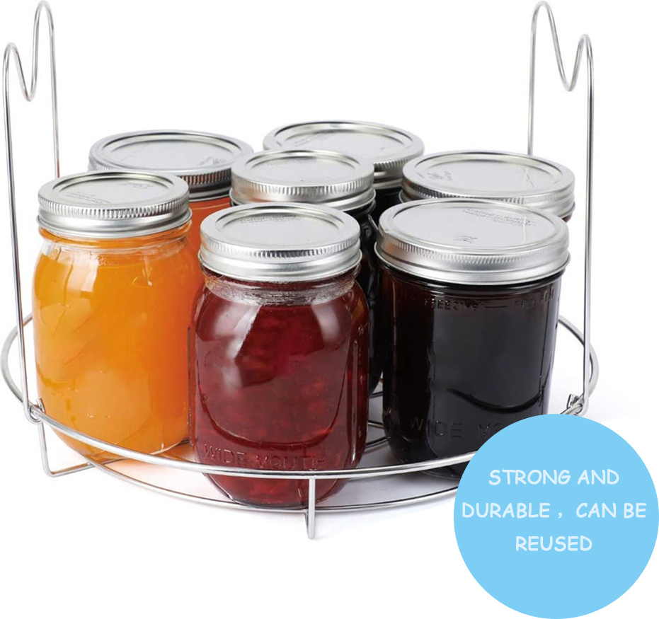 Cocosity Einmachgestell Edelstahl Einmachglasgestell und Einmachzange für Einmachgläser mit normaler Öffnung und weiter Öffnung Kugelgläser Einmachgläser
