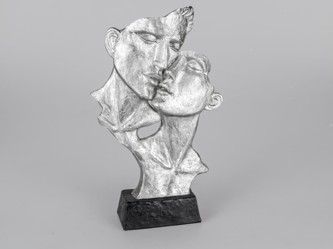 Formano Deko Skulptur Büste Paar aus Kunststein antikfarbener 34cm