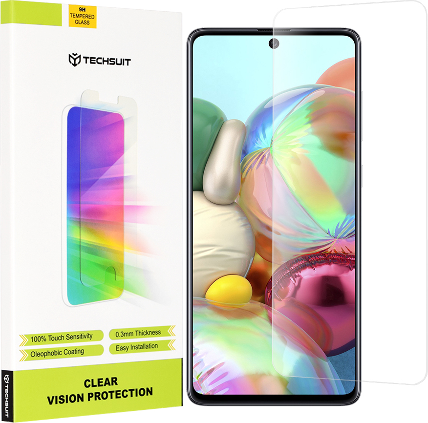 Ochranné sklo Techsuit Clear Vision Glass pre Samsung Galaxy A71 4G/5G/M51/Note 10 Lite - transparentné