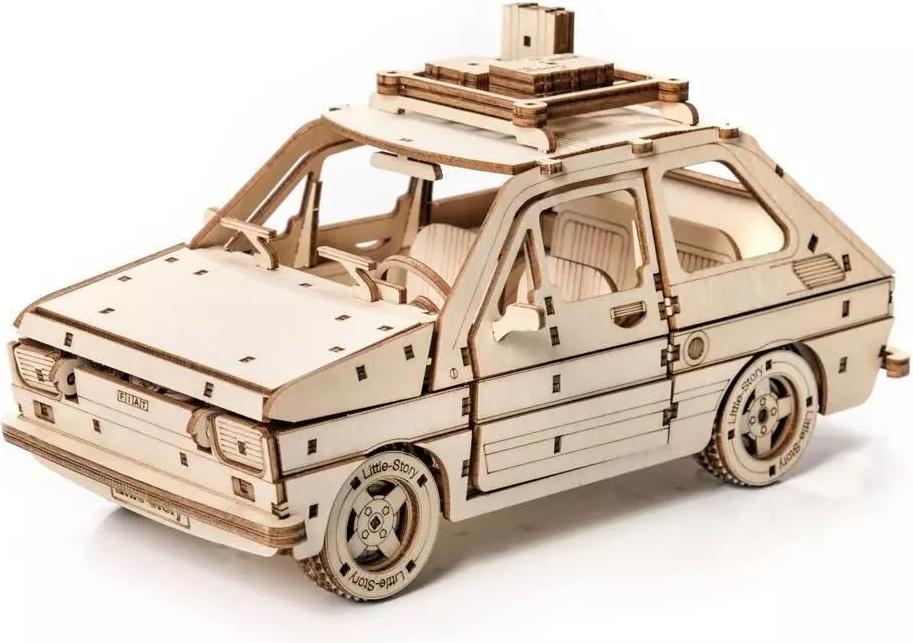 Little Story Holzpuzzle 3D-Modell - Fiat 126P (Holzspielzeug)