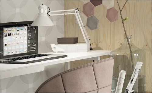 BRILLIANT Bürolampe 1-flammig H 70 cm Hobby weiß 10802/05