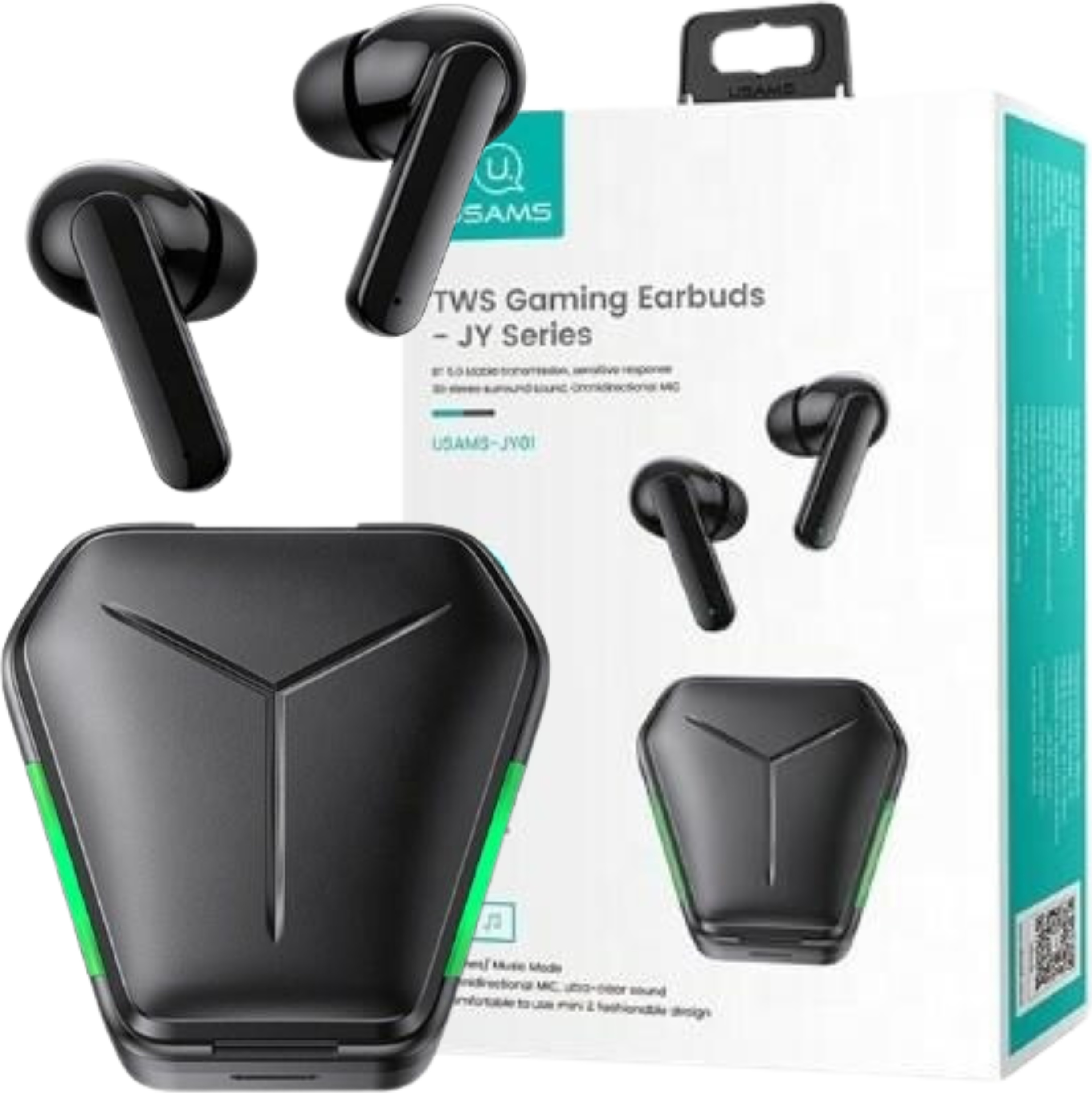 Usams Bluetooth 5.0 Tws Séria Jy Herné Bezdrôtové Slúchadlá Do Uší Čierna/Čierna Bhujy01