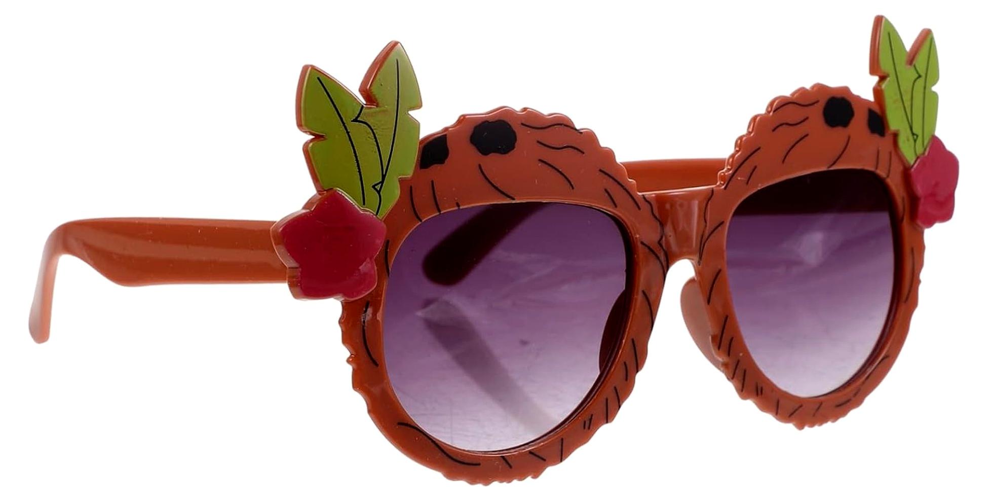 Markenlos 2 Paare Lustige Kokosnuss Sonnenbrille für Hawaii-Themenpartys