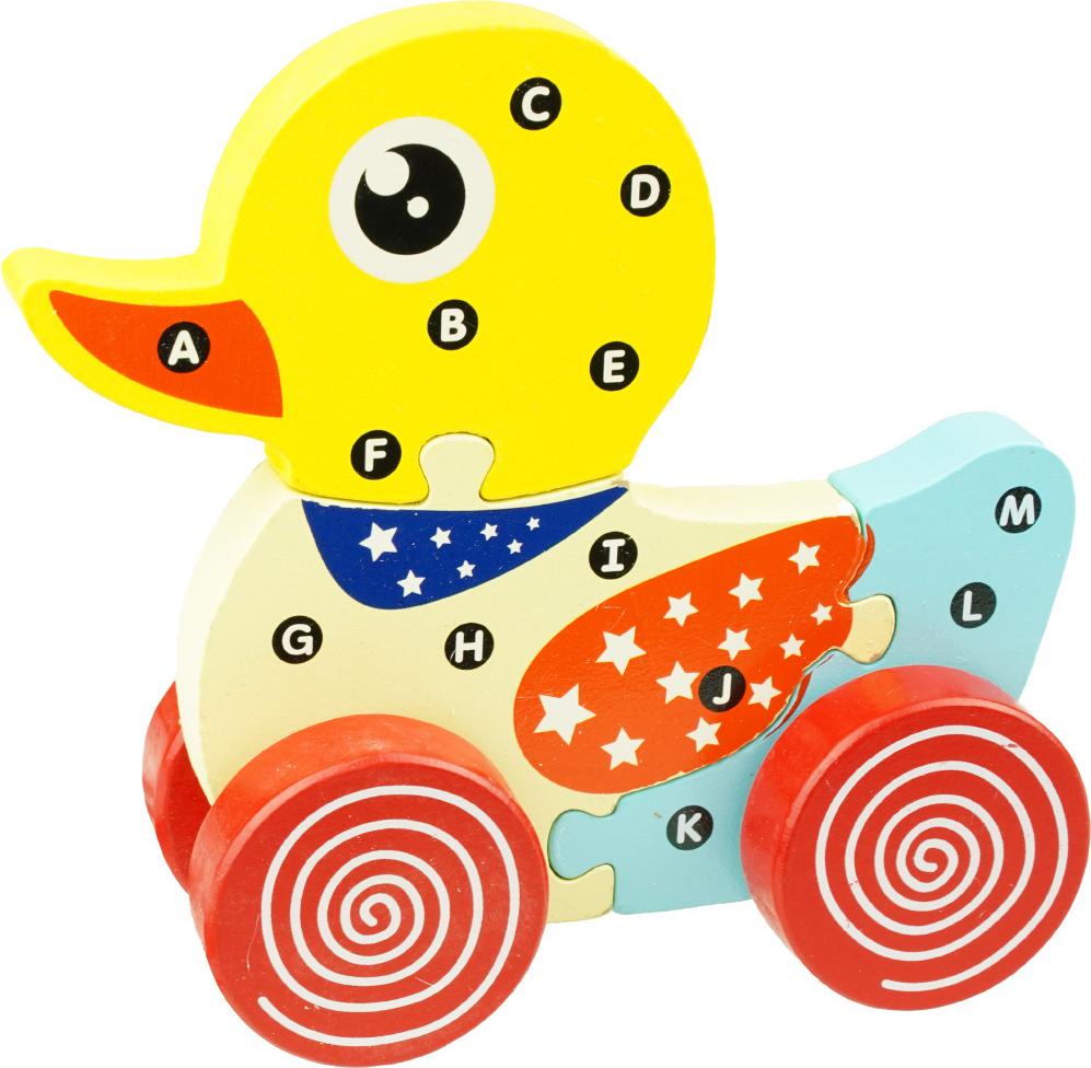 KinderSafe Holz 3D Puzzle Ente Ziehringe