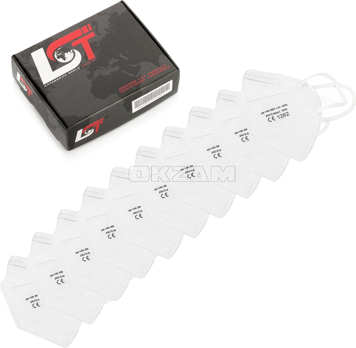 LST Zehnmahl Gesichtsmaske Mundmaske Mundbedeckung Mund-Nasen-Schutz Atemschutzmaske MM-0002 x10