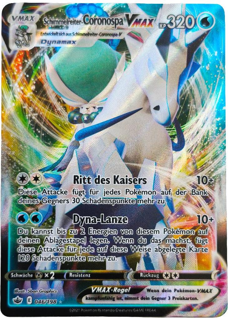 The Pokemon Company Pokemon Karte Schimmelreiter-Coronospa VMAX 046/198 Ultra Rare POK-DE-E046/198