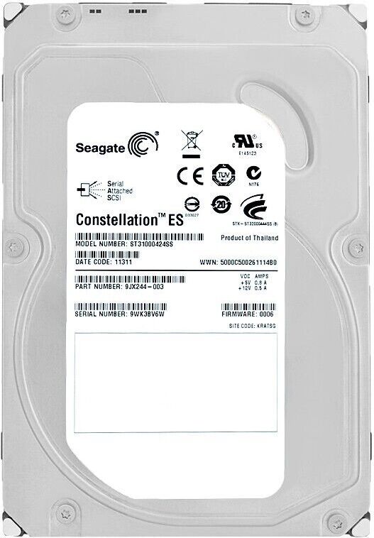 HDD SAS IBM Seagate ST31000424SS Da 1TB 7200 RPM 6Gb/s Per Server – Ricondizionato