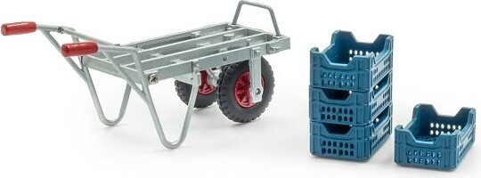 Schubkarre mit 4 Kisten, UH6391, Maßstab1/32, UNIVERSAL HOBBIES