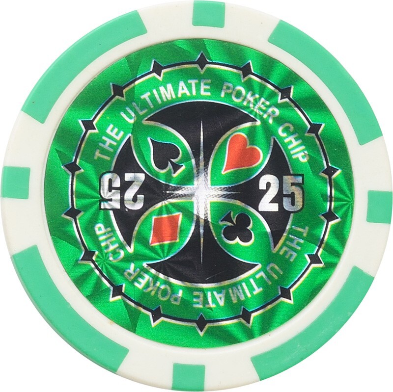 Pegasi Pokerchip 25 - 11.5g - Casino Pokerchips - Spielchips Wertmarken - Poker Chips - Casino Pokerset - Texas Hold'em Poker Chips - Poker-Chips - 25 stücks PEG-PC104-GREEN