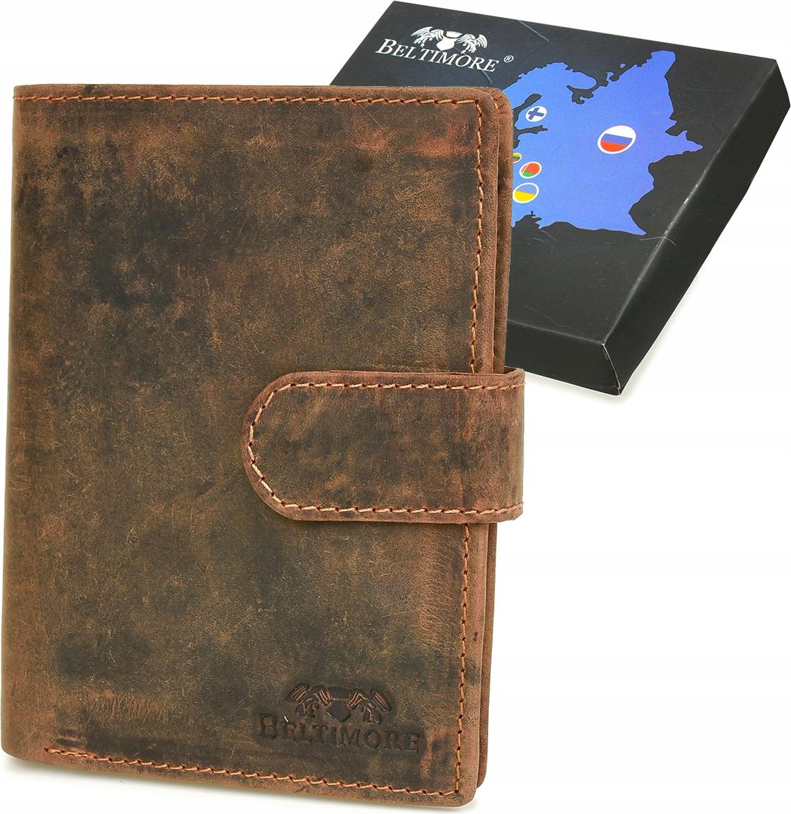 Herren-Geldbörse aus Leder, Nubukleder, schmal, Beltimore