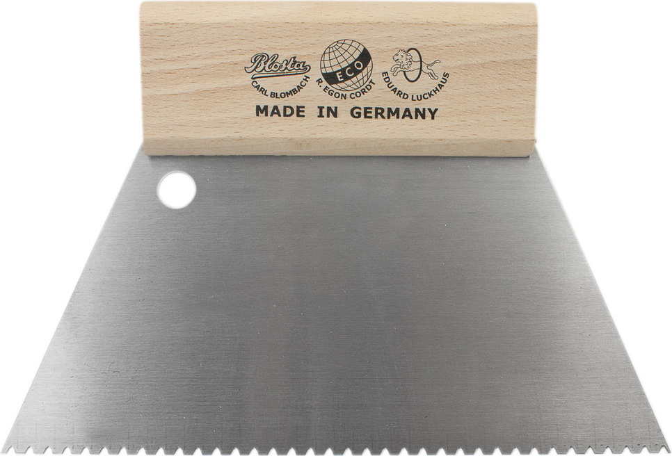 Dönges Zahnspachtel 180 mm, Zahnung B1, Zahnabstand 2,4 mm, Zahntiefe 2,0 mm