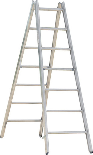 Josef Steiner Alu-Sprossen Stehleiter Mod. 000 - Sprossenanzahl: 2 x 7, Länge: 2,06 m 000-7