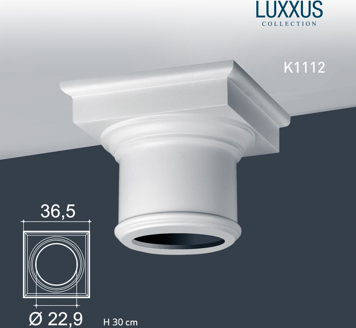 Orac Decor K1112 LUXXUS Stuck Kapitell Säulenkapitel hochwertig leicht stabil